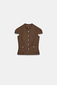 POLKA DOT POPLIN TOP