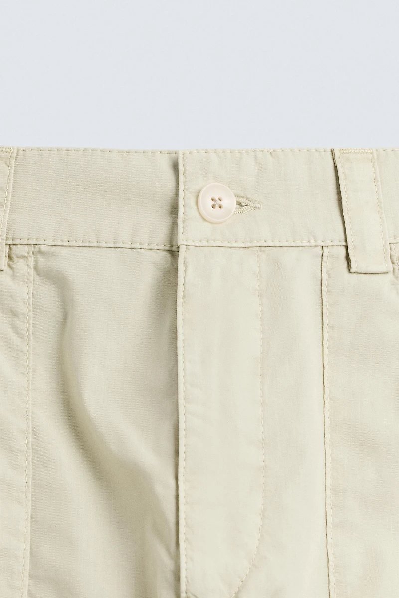 WASHED COTTON BERMUDA SHORTS
