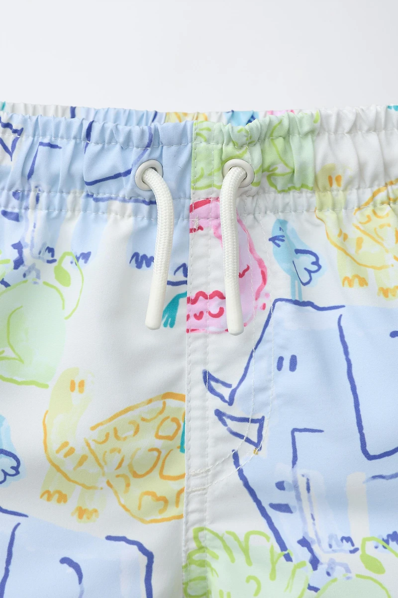 2-6 YEARS/ ANIMAL SWIM SHORTS
