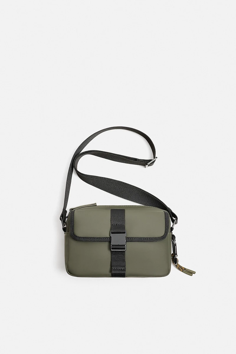 RUBBERIZED CROSSBODY BAG