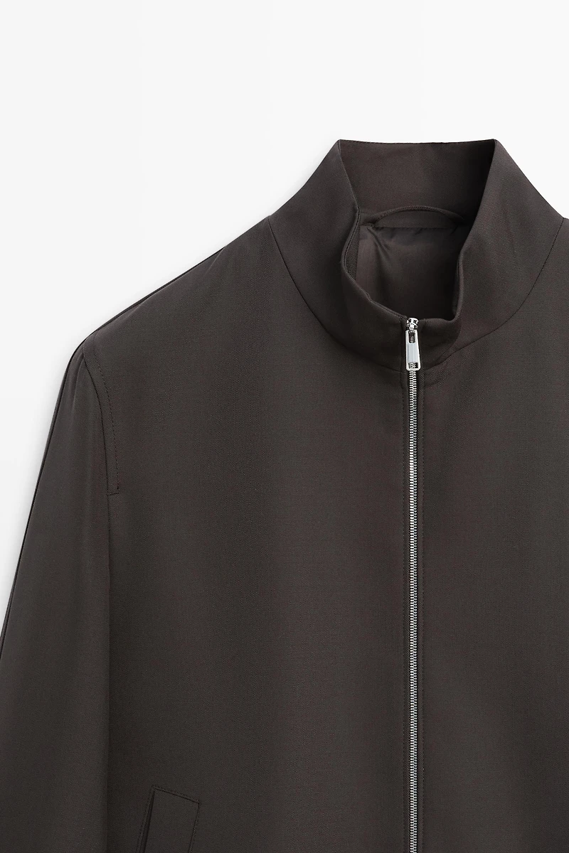 100% cool wool total look jacket