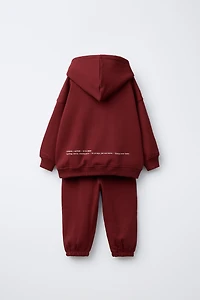ENSEMBLE DE JOGGING SWEAT ET PANTALON AVEC INSCRIPTION