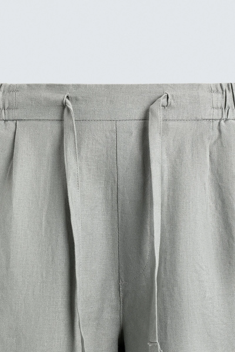 100% LINEN RELAXED FIT SHORTS