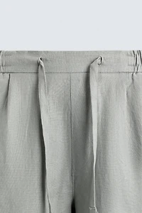 100% LINEN RELAXED FIT SHORTS