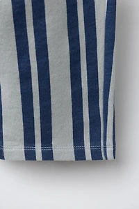 STRIPED BAGGY PLUSH PANTS