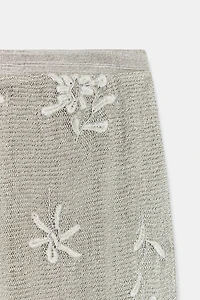 METALLIC THREAD BALLOON KNIT PANTS