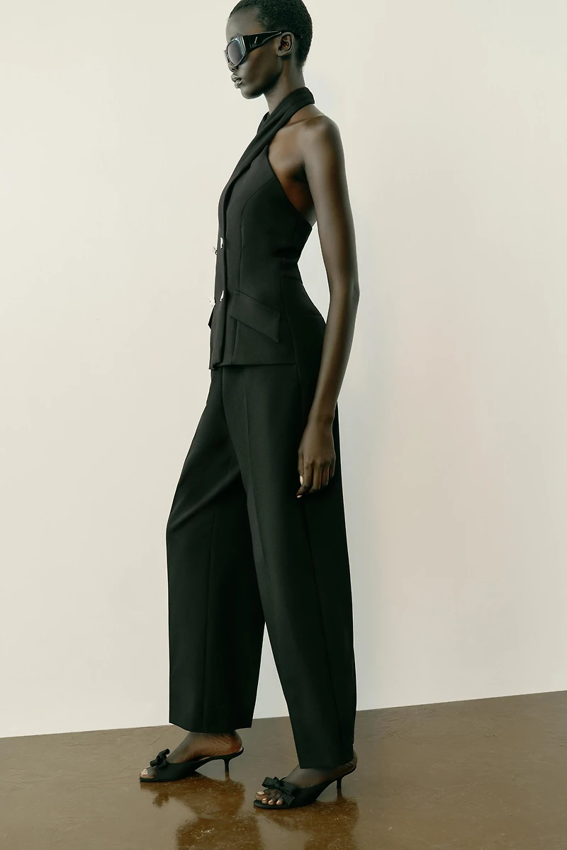 CRISSCROSS HALTER JUMPSUIT