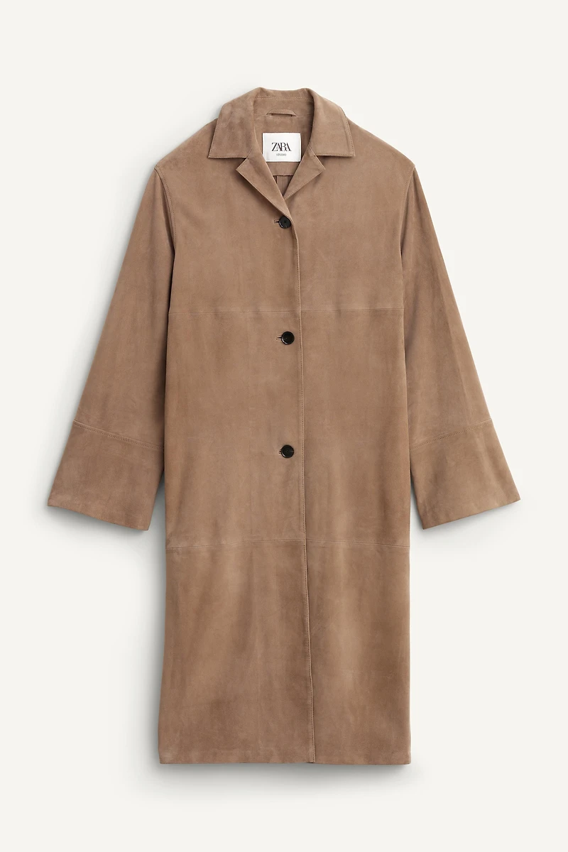 MANTEAU EN CUIR DAIM 100% ÉDITION LIMITÉE