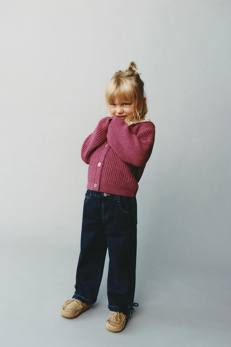 DENIM CULOTTES WITH BOWS