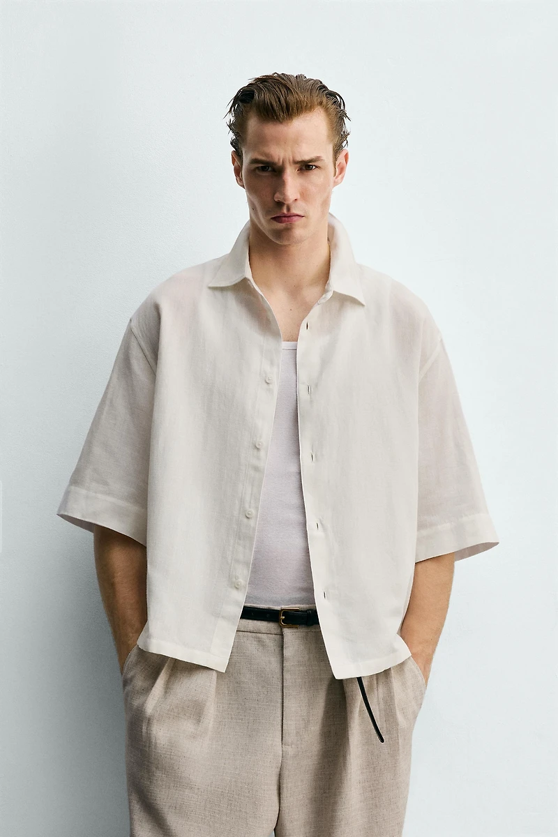 BOX-FIT TEXTURED SHIRT
