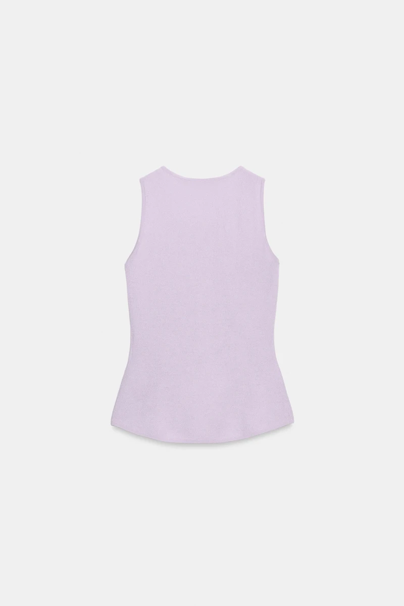 TOP EN MAILLE À PLIS
