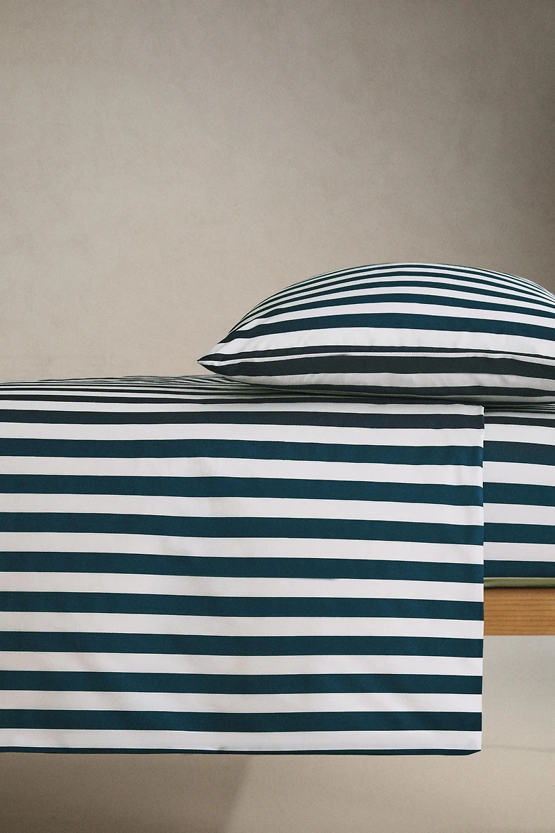 KIDS' STRIPED FITTED SHEET X THE ANIMALS OBSERVATORY