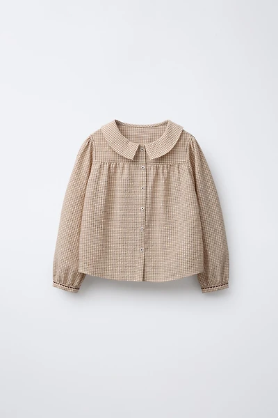 EMBROIDERED PETER PAN COLLAR SHIRT BENSIMON ® X ZARA