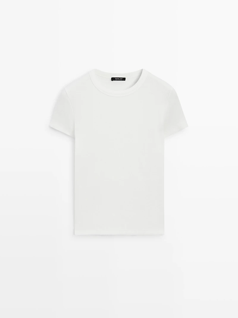 T-shirt manches courtes bord-côte heavy weight