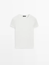 T-shirt manches courtes bord-côte heavy weight