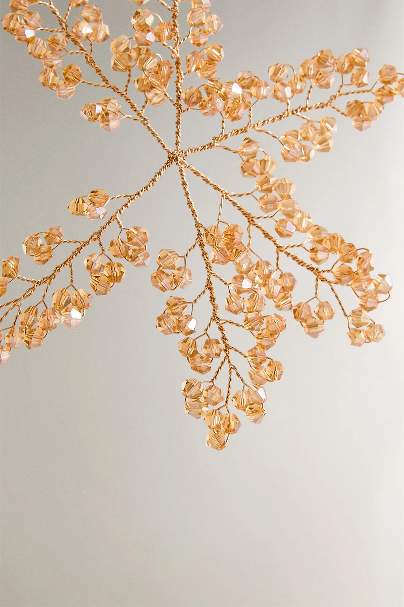 CHRISTMAS TREE FLOWER ORNAMENT WITH BEADS