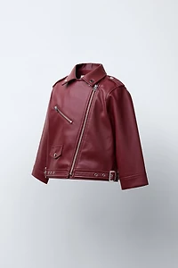 FAUX LEATHER BUCKLE JACKET