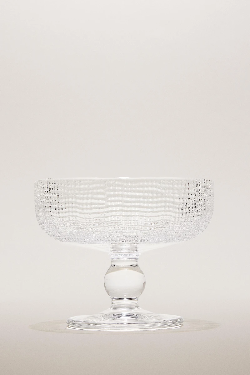 COUPE À DESSERT EN VERRE EN RELIEF