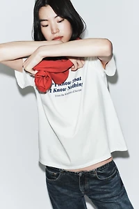 SHORT SLEEVE TEXT T-SHIRT