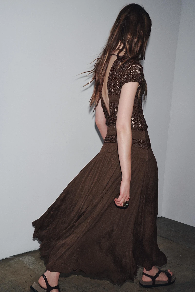 ZW COLLECTION COMBINATION CROCHET DRESS