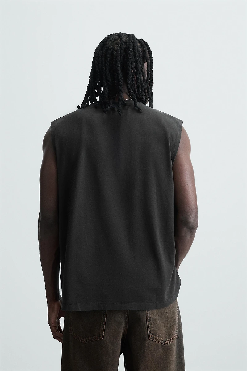 WASHED PRINT TANK TOP