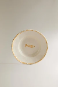 FISH EARTHENWARE DESSERT PLATE