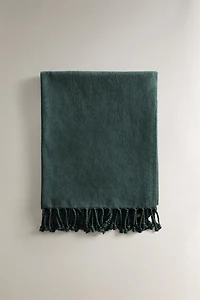 FRINGED COTTON BEACH TOWEL