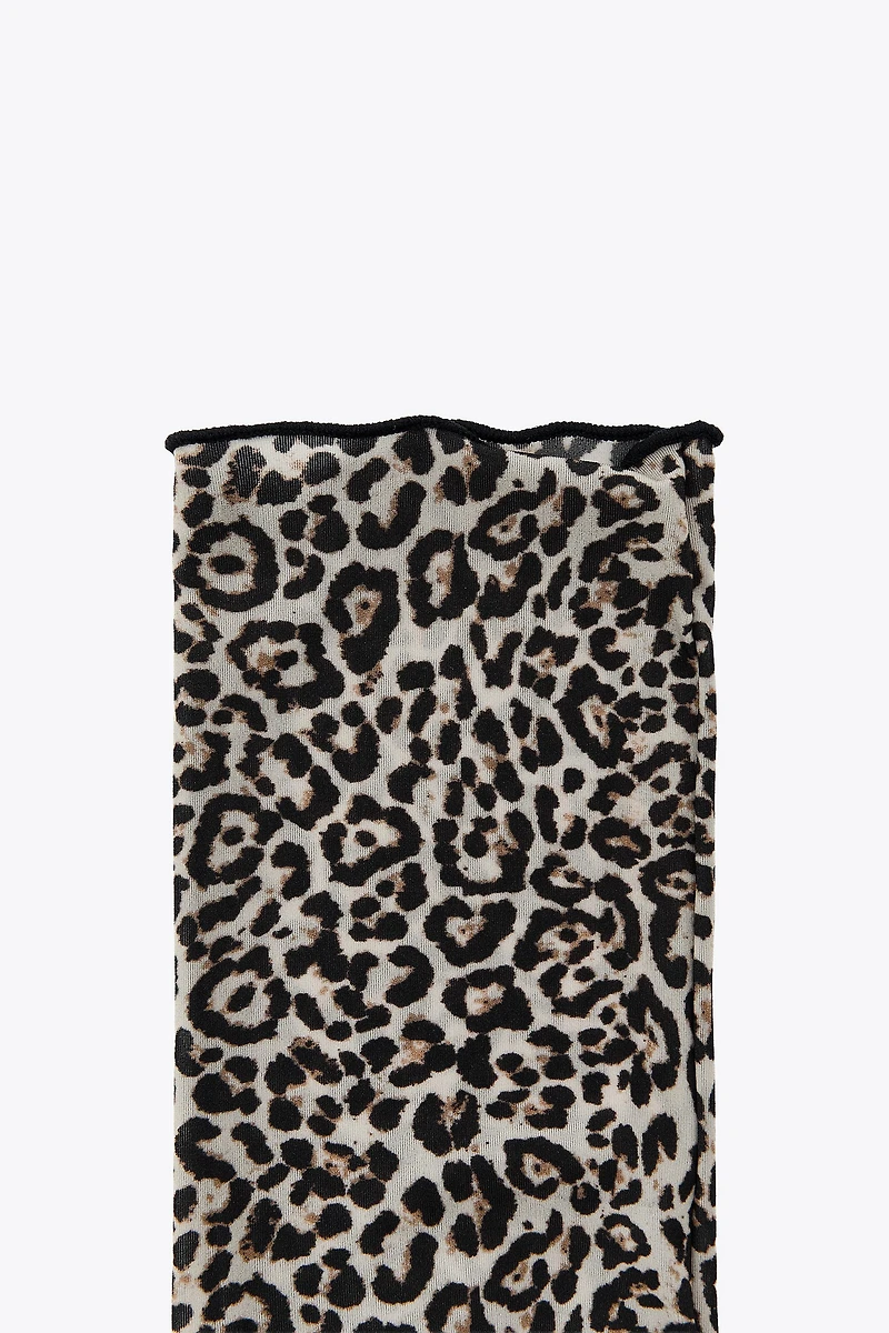 ANIMAL PRINT MID-CALF SOCKS