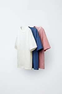 THREE-PACK OF BASIC AND STRIPED T-SHIRTS