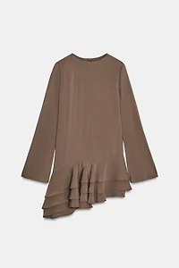 FLOWY RUFFLED MINI DRESS