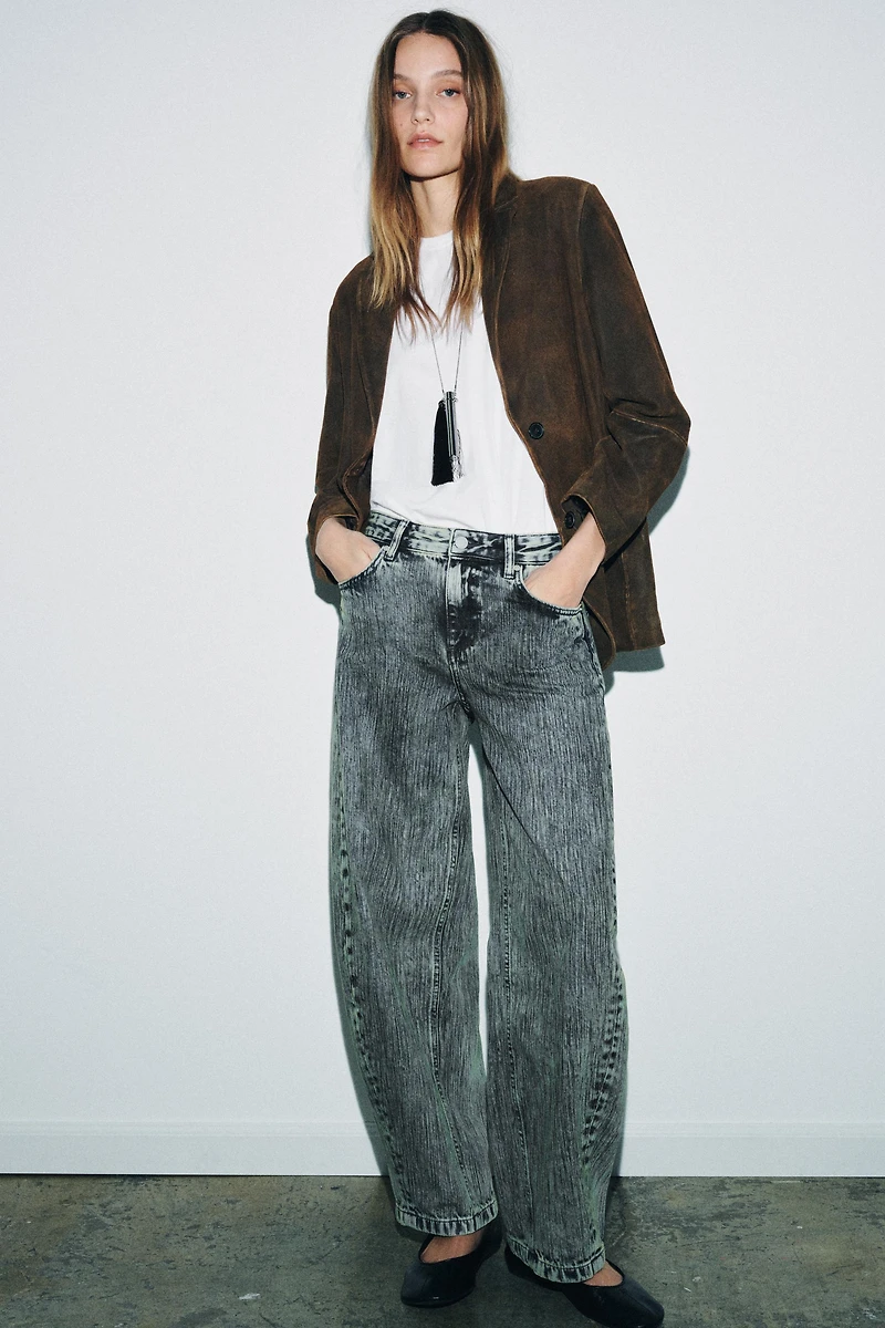 ZW COLLECTION RELAXED BALLOON MID-RISE JEANS