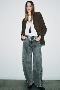 ZW COLLECTION RELAXED BALLOON MID-RISE JEANS