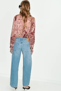 BLOUSE IMPRIMÉE À NŒUD