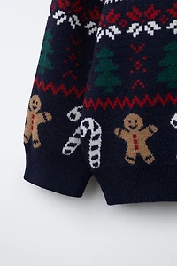 BISCUIT JACQUARD KNIT JUMPER