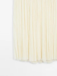 Long silk blend skirt with corset belt - Studio