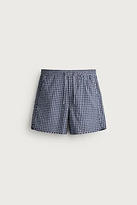 TEXTURED CHECK SHORTS