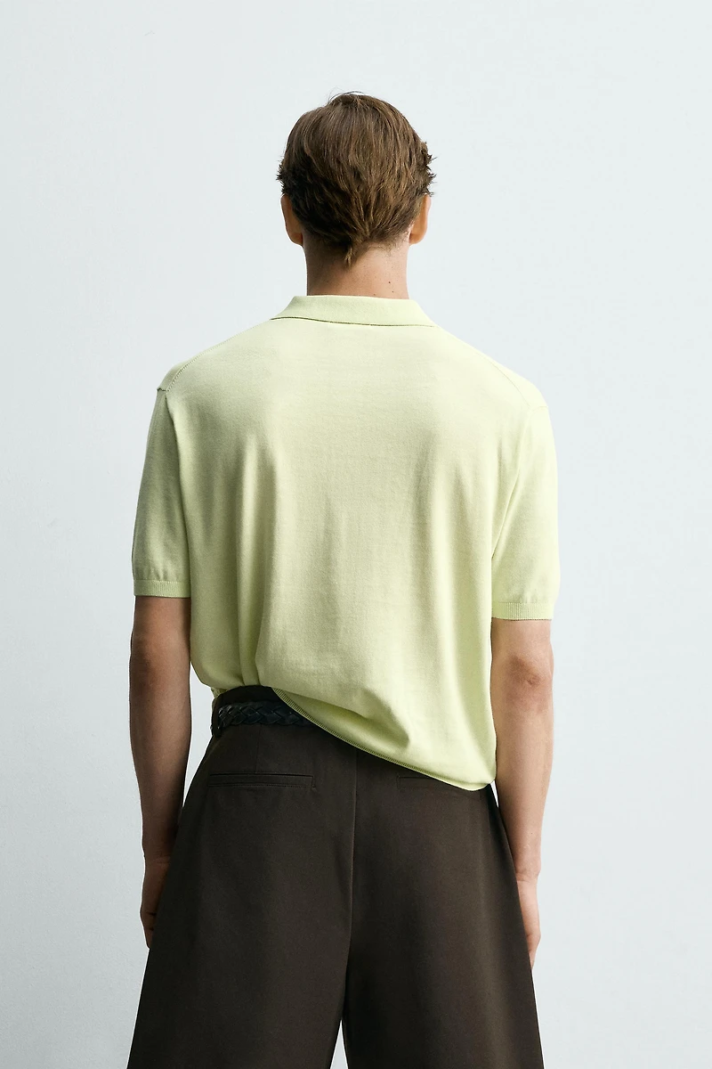 LIGHTWEIGHT COTTON KNIT POLO