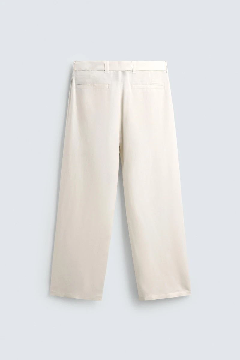 PANTALON RELAXED FIT VISCOSE - LIN CEINTURE