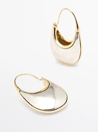 Contrast ring earrings