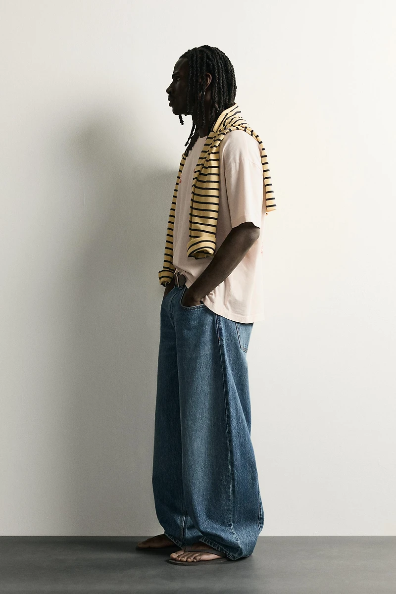 RELAXED FIT WASHED TEXT T-SHIRT