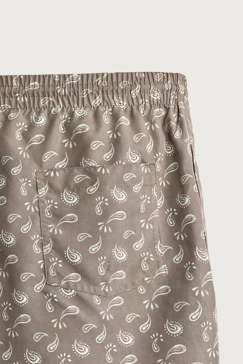 MAILLOT DE BAIN MI-LONG À IMPRIMÉ PAISLEY