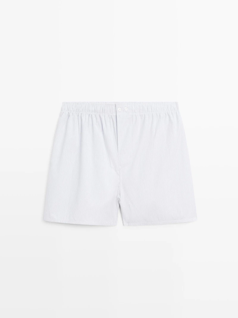 100% cotton striped boxers