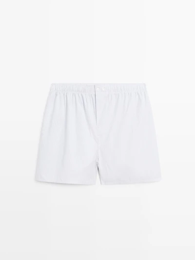 100% cotton striped boxers