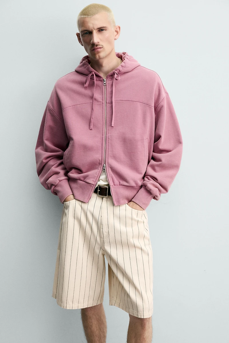 PINSTRIPE BAGGY FIT SHORTS