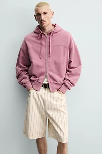 PINSTRIPE BAGGY FIT SHORTS