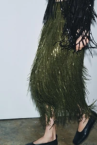 ZW COLLECTION LIMITED EDITION FRINGED SEQUIN SKIRT