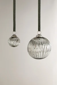 STRIPED BALL CHRISTMAS TREE ORNAMENT