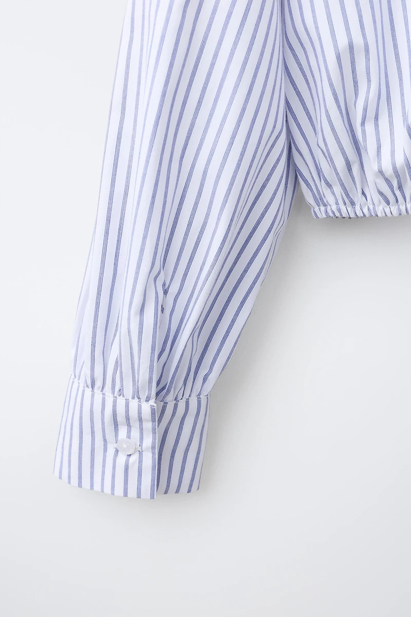 STRIPED PETER PAN COLLAR SHIRT