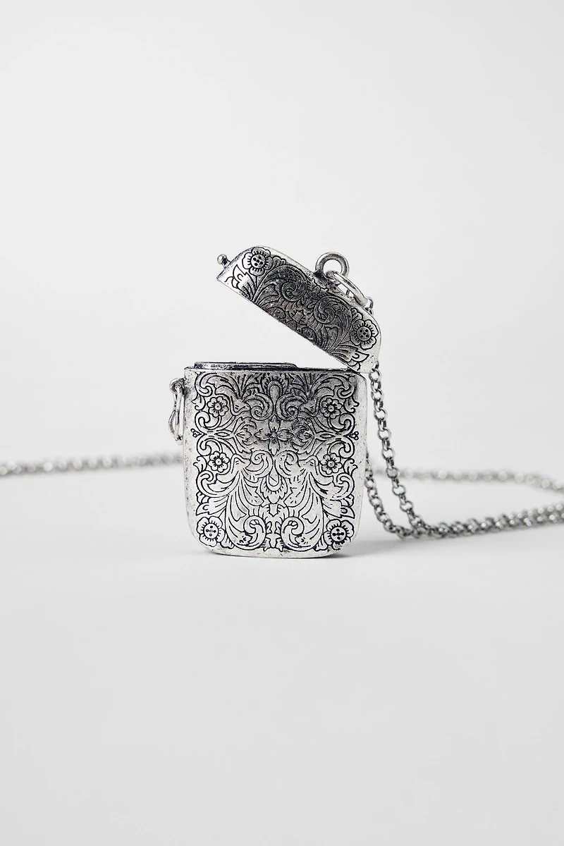 LONG TEXTURED BOX NECKLACE KATE MOSS X ZARA