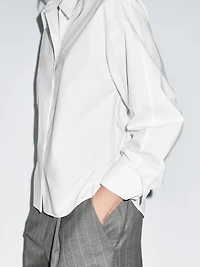 Chemise ample en popeline 100 % coton